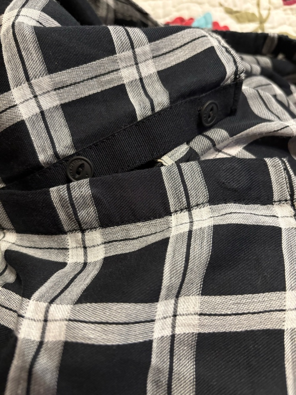 rag & bone Size S Black and White Plaid Off-Shoulder Tunic - Picture 6 of 6
